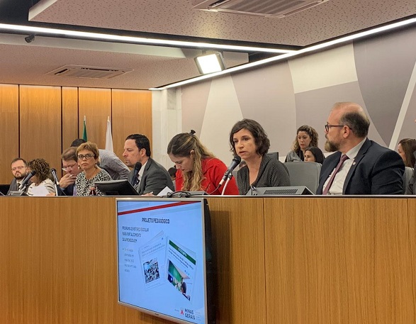 Secretária Julia Sant'Anna apresentou ações da pasta no Assembleia Fiscaliza. Foto: Franciele Xavier